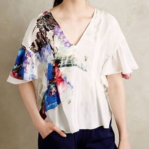 NWT Anthro Crystal Cave Silk Kimono Top